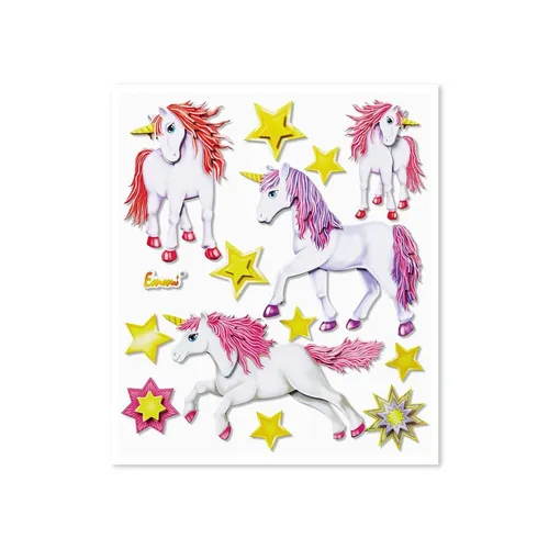 Roth XXL 3D-Sticker Einhorn 30x30cm, 14 Teile