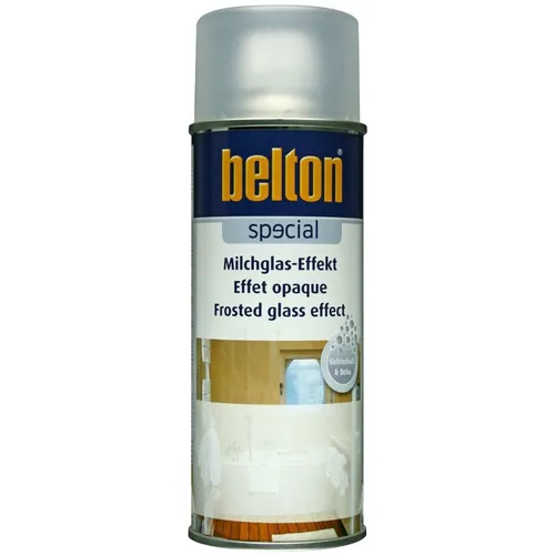 Belton special Sprühlack Milchglas-Effekt 400 ml - Lacke für Innen und Außen, verwandelt Glasoberflächen in milchig-matte Sichtschutz- und Dekorationslösungen, schnell trocknend und einfach anzuwenden.