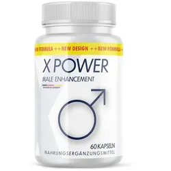 X POWER - Male Enhancement (60 Kapseln) - Nahrungsergänzungsmittel für Männer mit L-Arginin und Maca für verbesserte Leistungsfähigkeit und optimierte Ausdauer. Ideal für mehr Leidenschaft zu Zweit. Hergestellt in Deutschland.