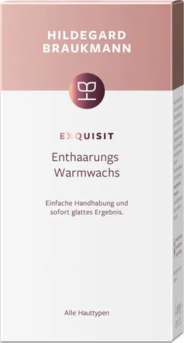 Hildegard Braukmann Enthaarungs Warmwachs 60g - Epilierer für die professionelle Haarentfernung zu Hause. Mit natürlichem Bienenwachs für glatte Haut bis zu vier Wochen, einfach anzuwenden und für jeden Hauttyp geeignet.