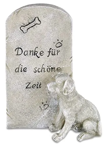 MaMeMi Gedenksein/Erinnerungsstein/Grab-Deko Trauer/Tiergrabstein Erinnerung 'Hund'