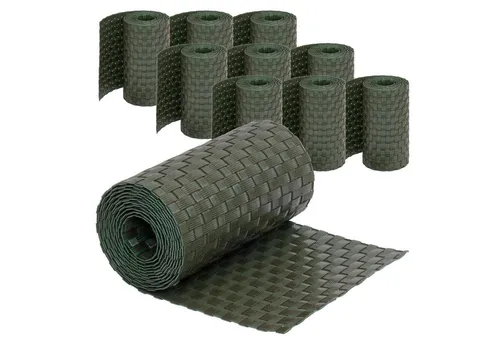 Jardinion Sichtschutzstreifen, (Sichtschutzstreifen, Doppelstabmattenzaun Sichtschutz, 10-St), aus Polyrattan, Wetterfest