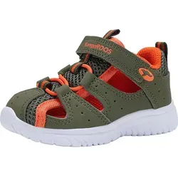 Kangaroos Halbsandalen in Khaki/Orange - 22 - Wanderschuhe mit Klettverschluss, ideal für Abenteuer. Gepolsterter Schaftrand und verstärkte Kappen bieten optimalen Komfort und Halt.