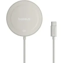 Baseus Wireless Magnetisches Ladepad Simple Mini4 Qi2 15W Gold - Kabelloses Ladepad mit starkem Magneten und 135° verstellbarem Standfuß. Ideal für iPhone 15/14/13/12 und andere Qi-fähige Geräte. Inklusive 1m USB-C-Kabel für einfache Handhabung.