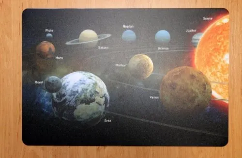 Schreibtischunterlage Sonnensystem Planeten 40 x 60 cm abwischbar Erde Sonne Mars