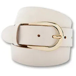 Eleganter Ledergürtel mit goldener Designschließe, Gr. 105, creme - Gürtel von BERND GÖTZ, stilvoll und hochwertig, perfekt für besondere Anlässe oder das tägliche Outfit.