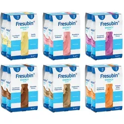 FRESUBIN Energy Drink Mischkarton - 24 x 200 ml, hochkalorische eiweißreiche Trinknahrung für erhöhte Energiebedarfe, laktose- und glutenfrei