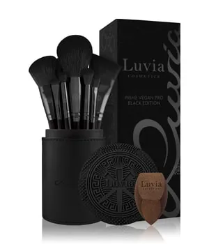 Make-up Pinselset Luvia Prime Vegan Pro - Black, 12 Schminkpinsel - Professionelles 12-teiliges Make-up Pinselset aus veganen Materialien für ein makelloses Finish. Ideal für Beauty-Liebhaber und Profis.