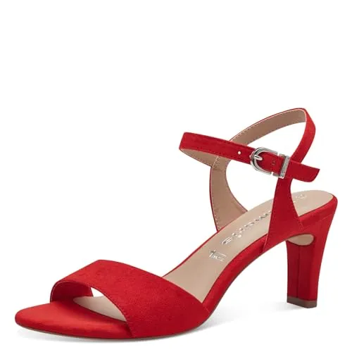 Tamaris Damen Sandalen mit Absatz - Vegan & Stylisch - Wanderschuhe aus veganem Textil mit elegantem Stilettoabsatz, perfekt für sommerliche Abenteuer und stilvolle Auftritte.