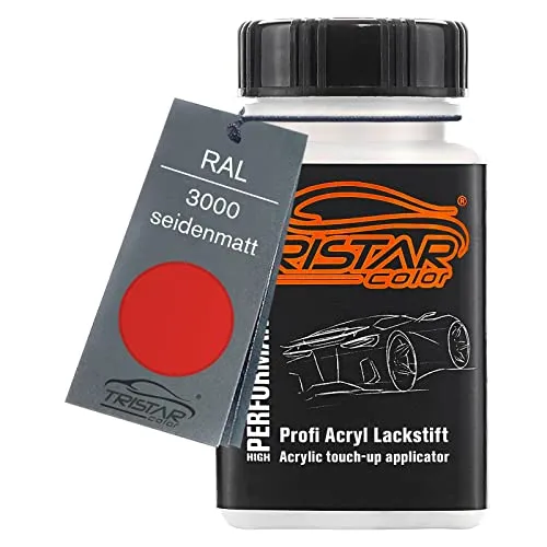 TRISTARcolor RAL 3000 Feuerrot seidenmatt Lackstift 50 ml schnelltrocknend