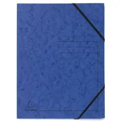 Exacompta Sammelmappe - A4, 355 g/qm, Gummizug, blau