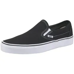 Vans Classic Slip-On Sneaker schwarz 38,5 EU - Sportliche Sneaker aus hochwertigem textilem Canvas-Material, ideal für Skateboarding und lässige Outfits. Bequemer Stretcheinsatz sorgt für einfaches An- und Ausziehen.