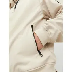 Jack & Jones Softshelljacke JJEBASIC SOFTSHELL HOOD NOOS, Moonbeam - Funktionsjacke aus 100% Polyester, pflegeleicht und schnell trocknend, ideal für aktive Tage im Freien.