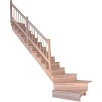 Treppe Lindos Buche Gewendelt Links Setzstufen 100 cm Holz-Design-Geländer FSC®