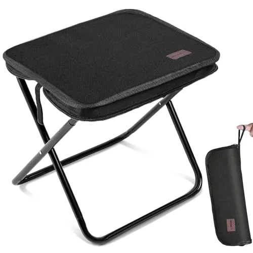 MOONCY Klapphocker Faltbar – Tragbarer Campinghocker für Outdoor-Aktivitäten - Praktischer Klapphocker für Camping und Freizeit. Mit einem Gewicht von nur 0,68 kg und einer Tragkraft von bis zu 120 kg ist er der ideale Begleiter für jedes Abenteuer. Kompakt und leicht zu transportieren.
