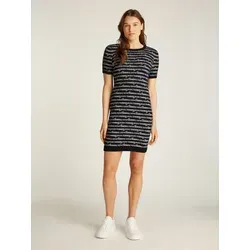 Tommy Jeans Strickkleid TJW SCRIPT AOP SWEATER DRESS mit Logo-Allover-Muster schwarz M (38)