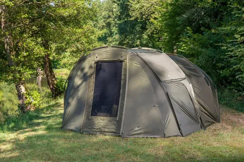 ANACONDA Cusky Prime Dome 190 Lounge Cap Tent - Karpfenzelt mit großzügigen Maßen von 170x320x190cm, ideal für angeln mit Freunden. Mit Moskitonetz und 8000mm Wassersäule für optimalen Schutz und Komfort.