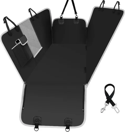 Hundedecke Auto Rückbank wasserdicht 147*134cm Schwarz - Schutz für Ihren Autositz mit dieser wasserdichten Hundedecke aus strapazierfähigem 600D Oxford-Material, ideal für Reisen mit Ihrem Hund.