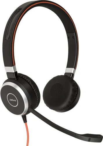 Jabra Evolve 40 MS Stereo - Kabelgebundenes USB-A Office-Headset für Microsoft Teams mit Statusanzeige und einfacher Anrufsteuerung