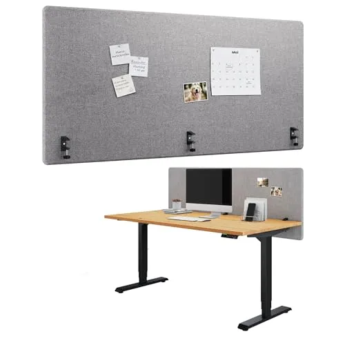 Ergotopia Akustik Trennwand Schreibtisch - Sichtschutz & Trennwände - Schallschutz und verstellbarer Sichtschutz für mehr Fokus und Privatsphäre im Büro, ideal für Großraumbüros und Home Offices.