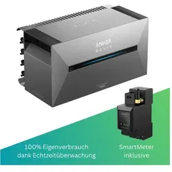 Anker Solarbank 2 PRO inkl. SmartMeter – Speicher-Bundle für Balkonkraftwerke– 1,6 kWh – bis zu vier Solarmodule – Echtzeitüberwachung per App -Steuerungseinheit integriert – anschlussfertig