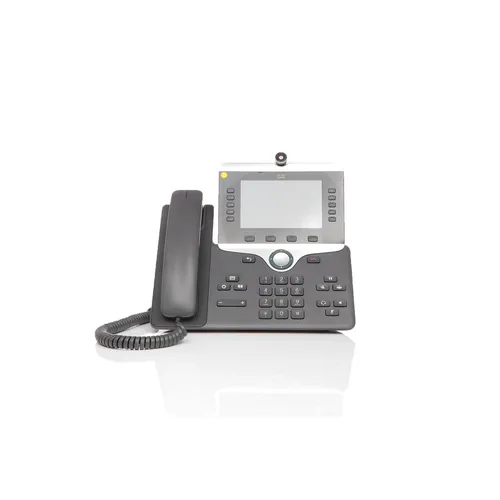 Cisco CP-8845-K9 IP-Videotelefon - Festnetztelefon mit 5 programmierbaren Tasten, hochauflösendem 5" LCD-Display und Bluetooth-Funktion für optimale Kommunikation im Büro.