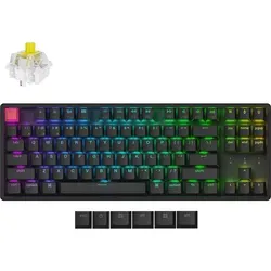Keychron K8 QMK Version 2 Kabellose Mechanische Tastatur, Hot Swap, RGB, QWERTY US Layout - Keychron Super Banana - K8X-J4 - Schwarz
