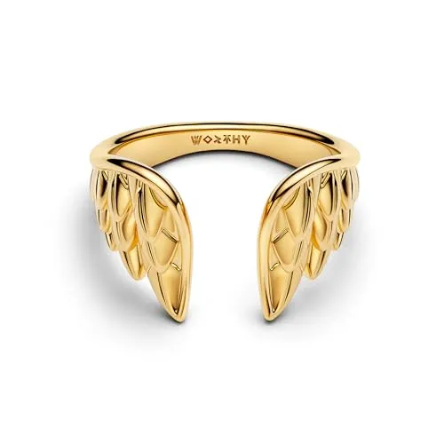 PANDORA Ring für Damen Marvel Thor Flügel Goldfarben 164222C00-60 Ringgröße 60/19,1