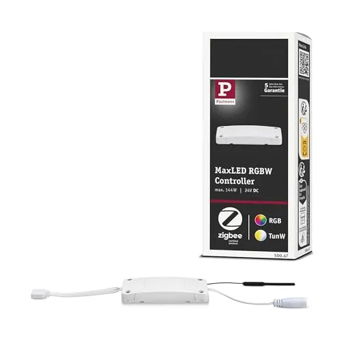 Paulmann 500.47 Smart Home Zigbee Maxled RGBW Controller - LED Streifen Controller, steuerbar via Zigbee, kompatibel mit Amazon Echo Plus und anderen Gateways, max. 144W für flexibles Lichtdesign.