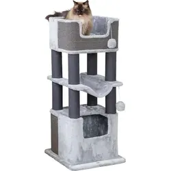 Trixie Kratzbaum XXL Lucano – Großer Katzenbaum mit Höhle, 110 cm, grau - Der Trixie Kratzbaum XXL Lucano bietet deiner Katze einen komfortablen Rückzugsort mit einer gemütlichen Höhle und stabilen Liegeflächen. Ideal für große Katzen und perfekt zur Krallenpflege.