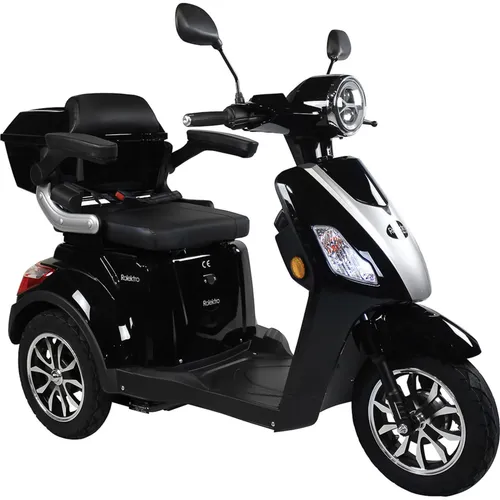 Rolektro E-Trike 25, V.3 - Schwarz - E-Trike mit Wechselbarer Lithium Batterie, Reichweite bis zu 70 KM und LED-Frontlicht für erhöhte Sicherheit. Ideal für entspannte Fahrten ohne Helmpflicht bei Gurtanlegung.