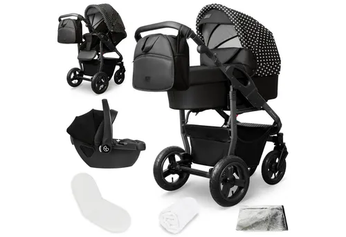 bergsteiger Kombi-Kinderwagen Babywagen Capri 3in1, Kombikinderwagen Komplettset, (10-tlg)