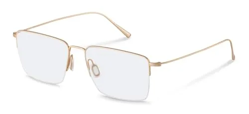 Rodenstock Quadratisch Beta-titanium Brillen in Gold für Herren, Brille mit Sehstärke, optional mit Sonnenbrillen tönung oder Blaulichtfilter (Modell R7133)