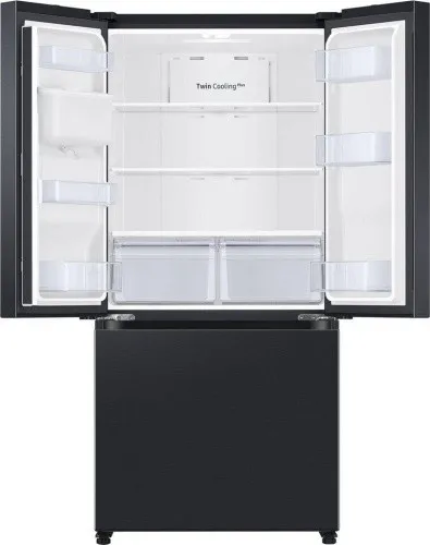 Samsung French Door RF50C530EB1 - Kühlschrank mit Auto Ice Maker - Kühlschrank mit 330 l Kühl- und 165 l Gefrierraum, ausgestattet mit Auto Ice Maker für stets frische Eiswürfel und Twin Cooling PlusTM für optimale Lagerbedingungen.