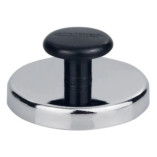 Tifler Starker Magnet mit Griff, rund, Chromblende, bis 43 kg Ø 81 mm Rundmagnet