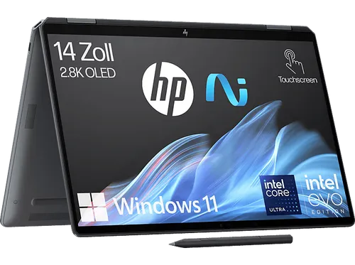 HP OmniBook Ultra Flip 14-fh0375ng - 14 Zoll Convertible Notebook - Convertible Notebook mit Touchscreen, Intel® Core™ i7, 16 GB RAM und 1 TB SSD für herausragende Leistung und Flexibilität.