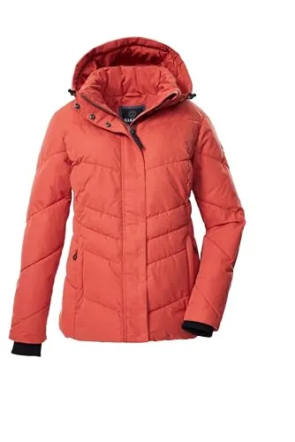G.I.G.A. DX Steppjacke "GW 59 WMN QLTD JCKT", Damen, Gr. 46, rot (apricot) - Sportliche Funktionsjacke, wasserabweisend und winddicht, mit abnehmbarer Kapuze und recyceltem Material für umweltbewusste Mode.