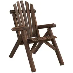 Outsunny Adirondack Gartenstuhl aus Tannenholz - Eleganter Gartenstuhl aus Tannenholz, ideal für Garten, Balkon oder Terrasse. Ergonomische Form und große Rückenlehne sorgen für hohen Sitzkomfort. Robust und pflegeleicht für langanhaltende Freude im Freien.