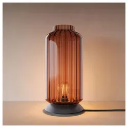 s.luce Tischleuchte Velo Glas-Tischleuchte mit Schalter Braun, Schwarz braun Ø 18 cm x 36 cm