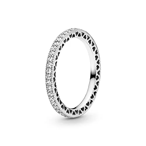 PANDORA Hearts Of PANDORA Ring, Sterling Silver, Clear Cubic Zirconia, Size 10