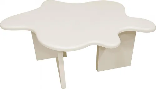 Vind Couchtisch Flower Beige - Der Vind Couchtisch Flower Beige ist ein einzigartiges Möbelstück, das mit seiner verspielten Form und den dynamischen Tischbeinen jeden Raum aufwertet. Er vereint modernes Design mit nachhaltigen Materialien und sorgt für eine einladende Atmosphäre.