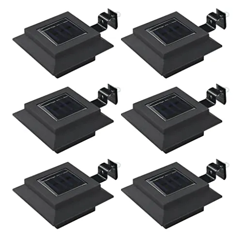 vidaXL 6er Set Outdoor Solarleuchten LED Quadratisch 12 cm Schwarz - Energiesparende LED-Solarleuchten für Außenbereiche, einfach zu montieren und umweltfreundlich. Ideal für Garten, Terrasse oder Zaun.