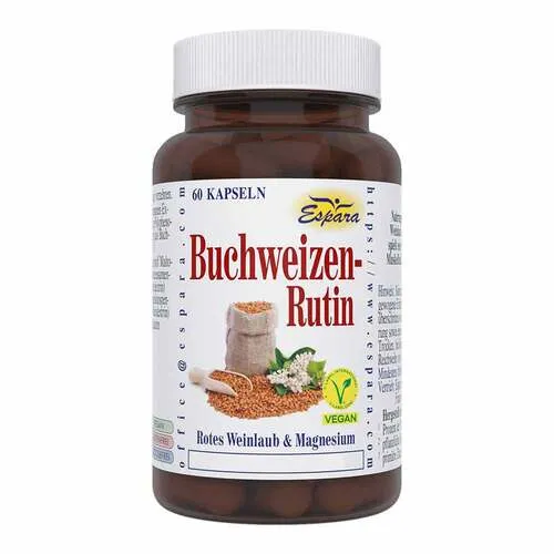 BUCHWEIZEN RUTIN Kapseln 60 St - Praktische Kapseln mit Buchweizen Rutin für eine einfache Einnahme. Ideal zur Unterstützung der täglichen Ernährung.