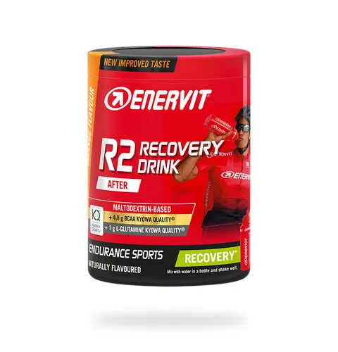 R2 Recovery Drink After Enervit 400g - Nahrungsergänzungsmittel für Sport, ideal zur schnellen Regeneration nach dem Training mit erfrischendem Orangengeschmack.