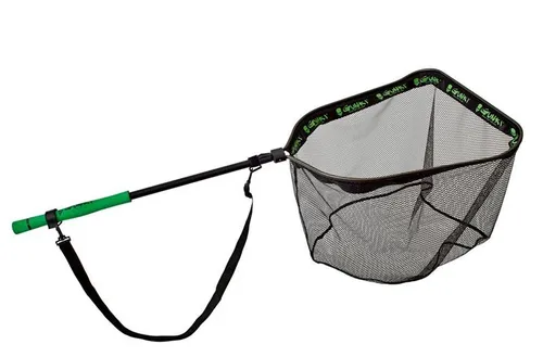 Gunki CLIP STREET Klapp Kescher 60x50 cm - Praktischer Klappkescher für Boots- und Uferangler, mit PVC-beschichtetem, schnelltrocknendem Netz. Ideal für schonendes Fangen, kompakt und mit Schulter-Tragegurt für einfachen Transport.