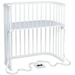 babybay Boxspring Beistellbett aus Buchenholz - Betten – Stufenlos höhenverstellbar und flexibel anpassbar, ideal für eine sichere Nähe zu Ihrem Baby, auch für Zwillinge geeignet.