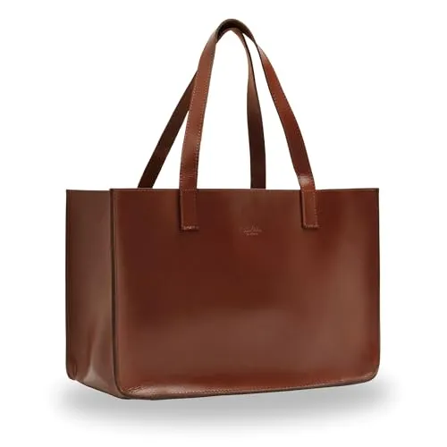 Gusti Leder Shopper Agatha – Damen Ledertasche mit AirTag-Fach - Geräumige Ledertasche für Uni und Büro: Ideal für Laptop und Alltag, bietet viel Stauraum. Mit geheimem AirTag-Fach für Sicherheit und stilvollem Design aus robustem Büffelleder.