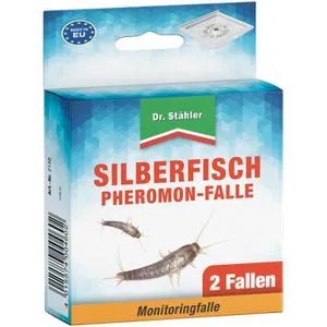 Dr.Stähler Silberfischfalle Silberfisch Pheromon-Falle, Klebefalle, wirkt bis zu 1 Monat, 2 Stück