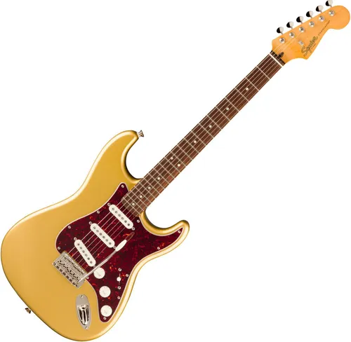 FSR CV 60s Strat LRL AZG Gitarren - Erleben Sie den klassischen Klang der FSR Classic Vibe-Serie mit Pappel-Korpus und 3x Alnico Single-Coil Tonabnehmern in edlem Aztec Gold. Ideal für kreative Musiker.