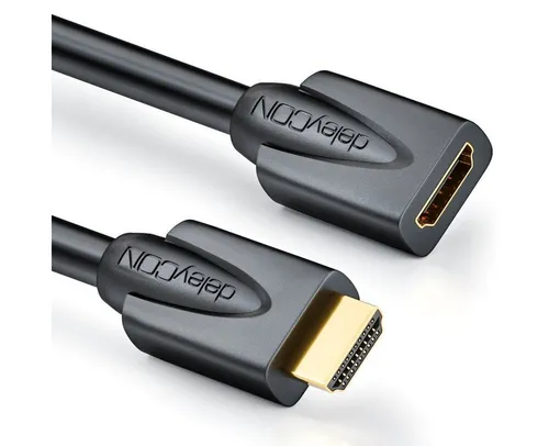 deleyCON deleyCON 1m HDMI Verlängerung-kompatibel zu HDMI HDMI-Kabel